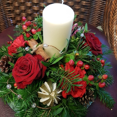 traditional candle arrangement